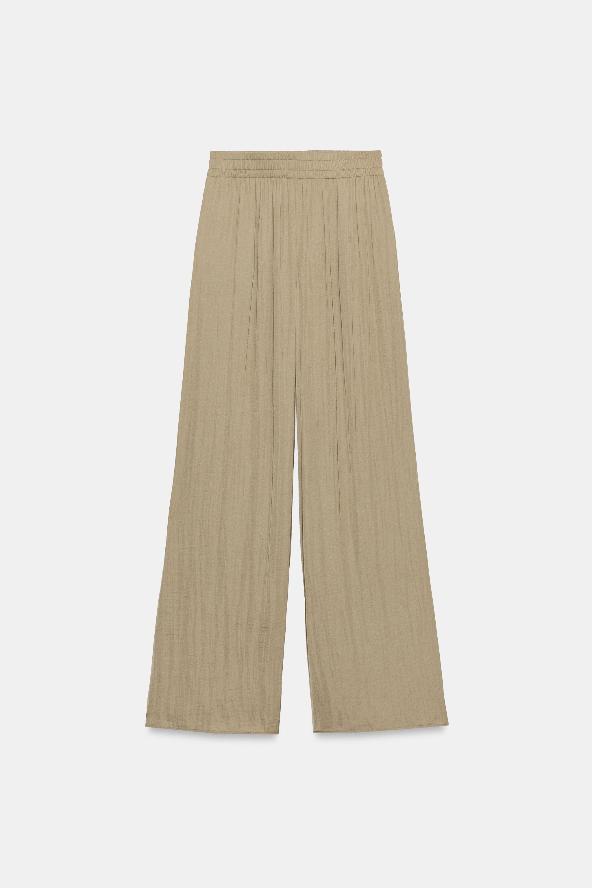 FLOWING WIDE-LEG TROUSERS | Zara UK