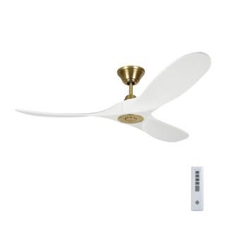 Monte Carlo Maverick II 52 in. Indoor/Outdoor Burnished Brass Ceiling Fan with White Blades, DC M... | The Home Depot