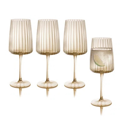 Orlosky Amber All Purpose Wine Glasses, Set/4 | Wayfair North America