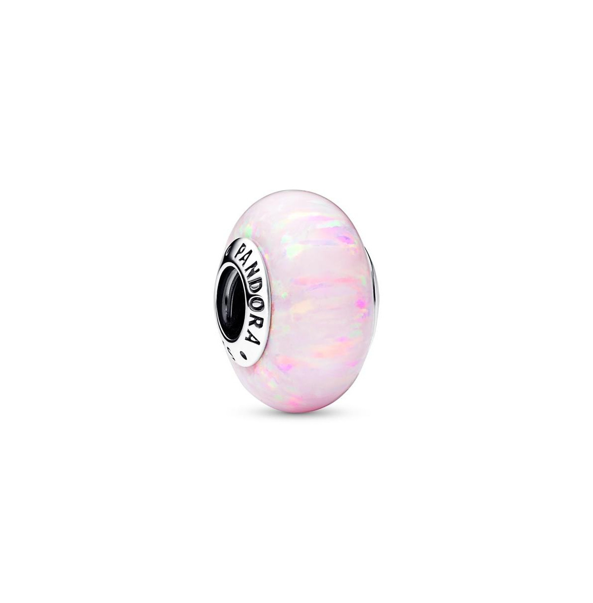 Pandora Sterling Silver Opalescent Pink Charm - Pink | Macy's