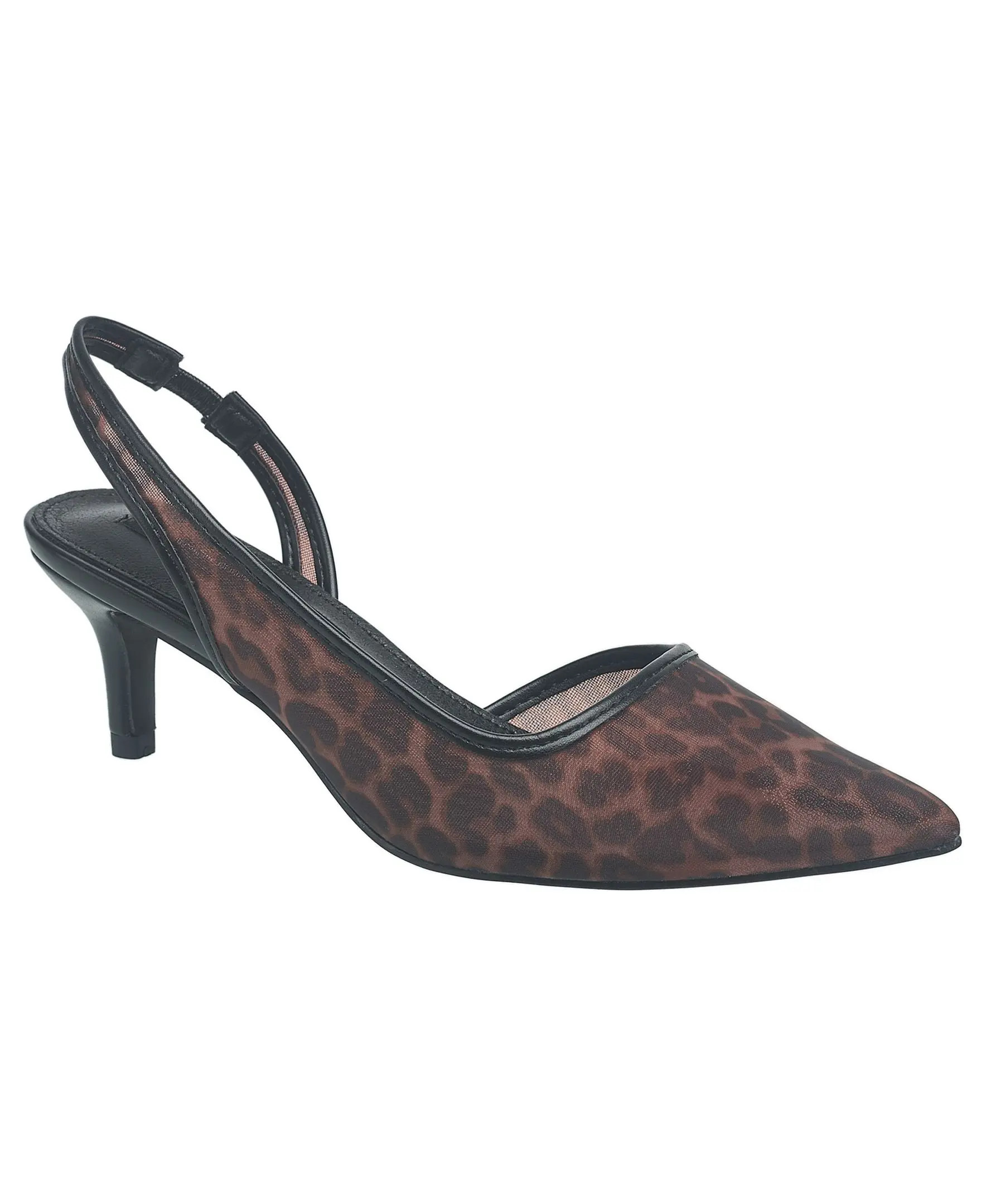 French Connection Ladies Quest Slingback Kitten Heel in Leopard at Nordstrom, Size 10 | Nordstrom