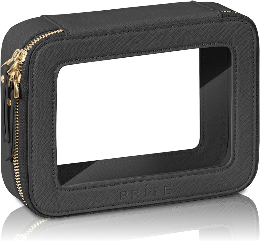 Prite Clear Makeup Bag Cosmetic Organizer Case Waterproof Travel Toiletry Bag Skincare Pouch with... | Amazon (US)