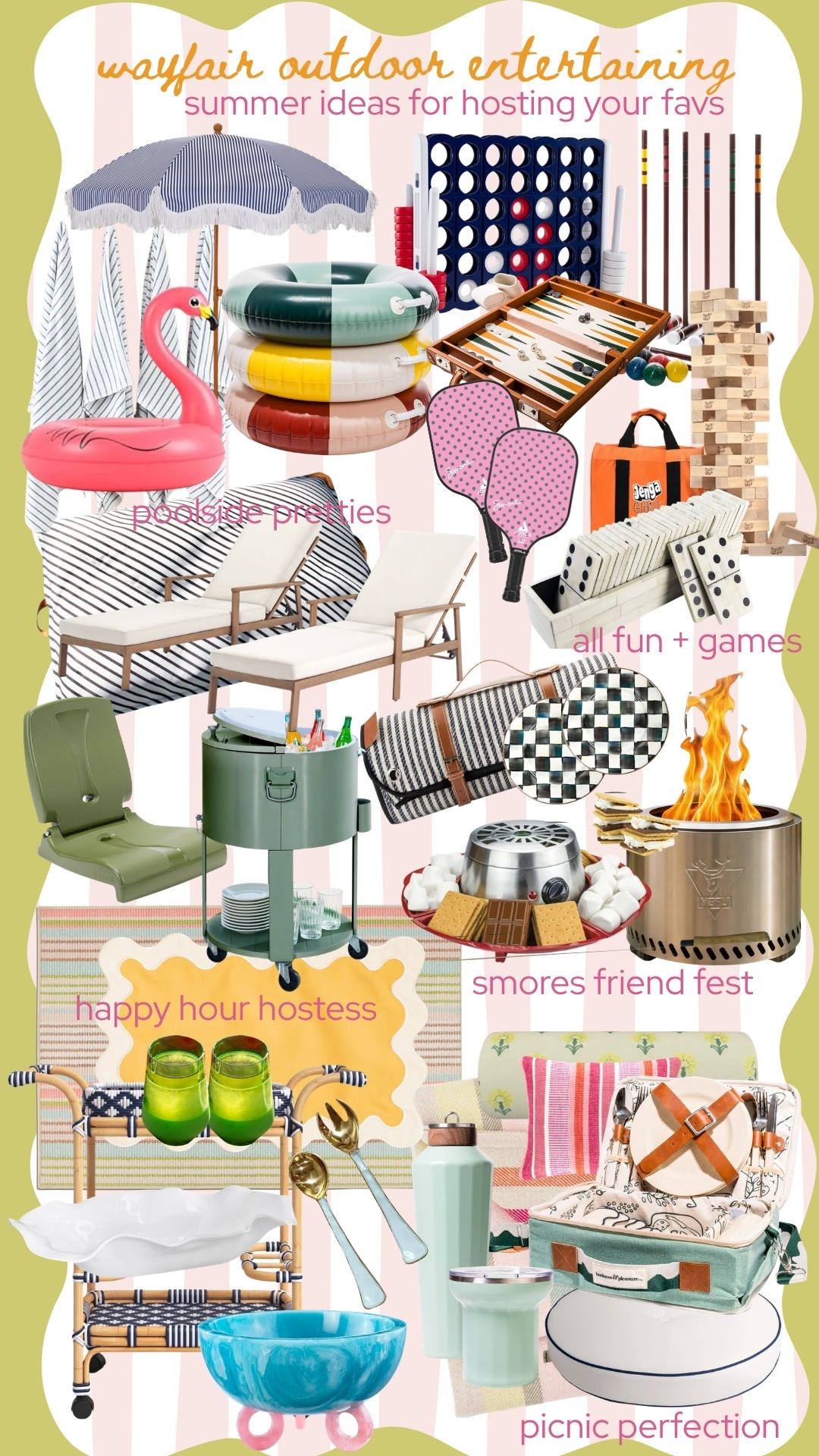 #ad • @Wayfair to the summer rescue when it comes to outdoor entertaining = pool parties, happy hour hostessing and more, I’m giving you ideas galore for sprucing up your best seasonal spaces 
#wayfair #wayfairpartner #wishyouwerehere #outdoor