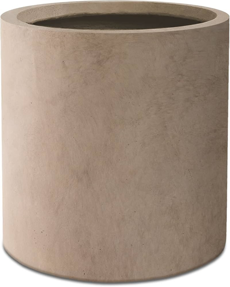 Kante 12.6" Dia Concrete Outdoor Modern Cylindrical Planters Set of 3, Weathered Concrete | Amazon (US)