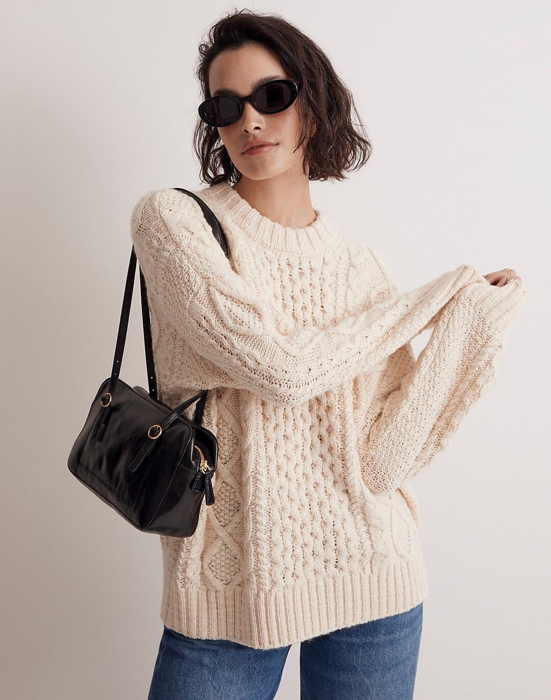 Cable-Knit Oversized Sweater | Madewell
