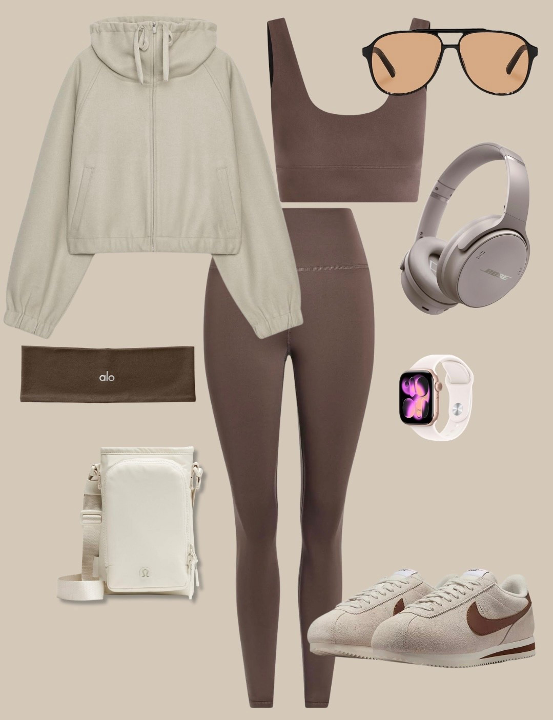 January Outfit - active wear neutral outfit, love the colors and accessories. Perfect for Pilates, gym, runs, and so many movement activities 

#LTKActive #LTKfitnessgoals #LTKootd