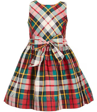 Polo Ralph Lauren Little Girls Sleeveless Plaid Taffeta Fit-And-Flare Dress | Dillard's | Dillard's