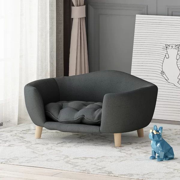 Cauthen Mid Century Plush Dog Sofa | Wayfair Professional