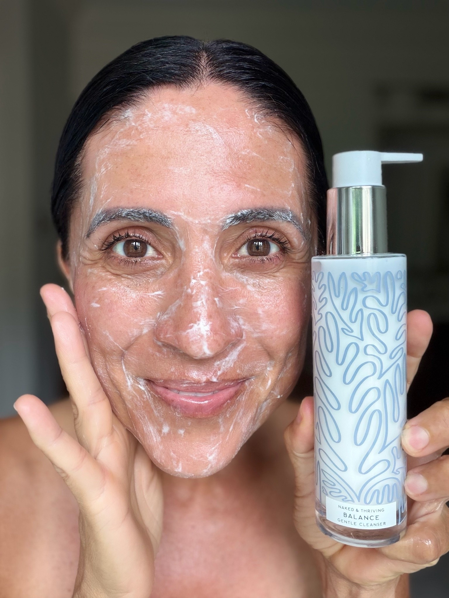 As I’ve gotten older, I’ve learned not every cleanser works for my skin. After sun exposure, travel ball weekends, heat, and sweat, my skin craves gentle skincare that supports a healthy skin barrier.

Balance from Naked & Thriving has become one of my favorite hydrating cleansers for mature skin. The rich milky texture removes sunscreen, makeup, and daily buildup while helping my skin feel calm, nourished, and comfortable.

If you’re looking for skincare over 40, sensitive skin solutions, anti-aging skincare, barrier repair products, clean beauty, hydrating facial cleansers, or post-sun skincare, this one deserves a spot in your routine.

#LTKmorningroutine #LTKOver40 #LTKBeauty