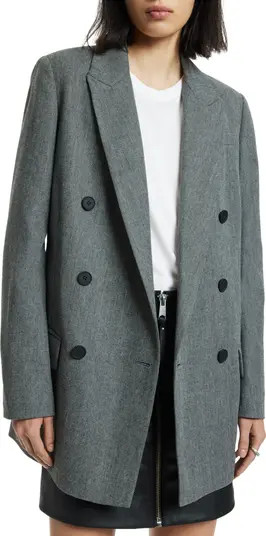 Astrid Oversize Herringbone Double Breasted Blazer | Nordstrom