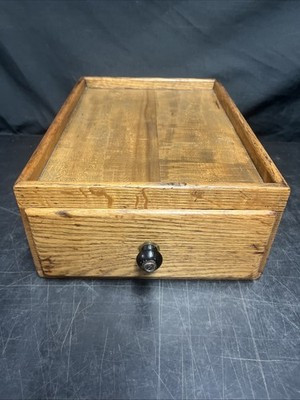 Antique Wooden Oak Drawer 10”w 14”d 5”t Solid And In Great Shape | eBay US