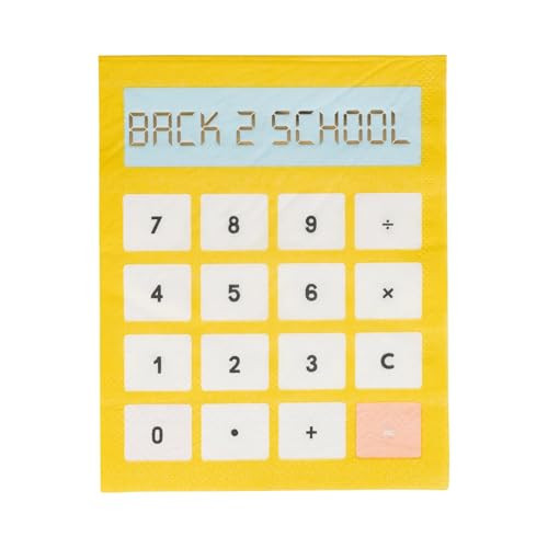 My Mind’s Eye Calculator Paper Napkins – Gold Foil Party Napkins for Back to School, Teacher Appreciation, Classroom Party, Math-Themed Party – 18 Count, 4.5 x 6 Inch | Amazon (US)