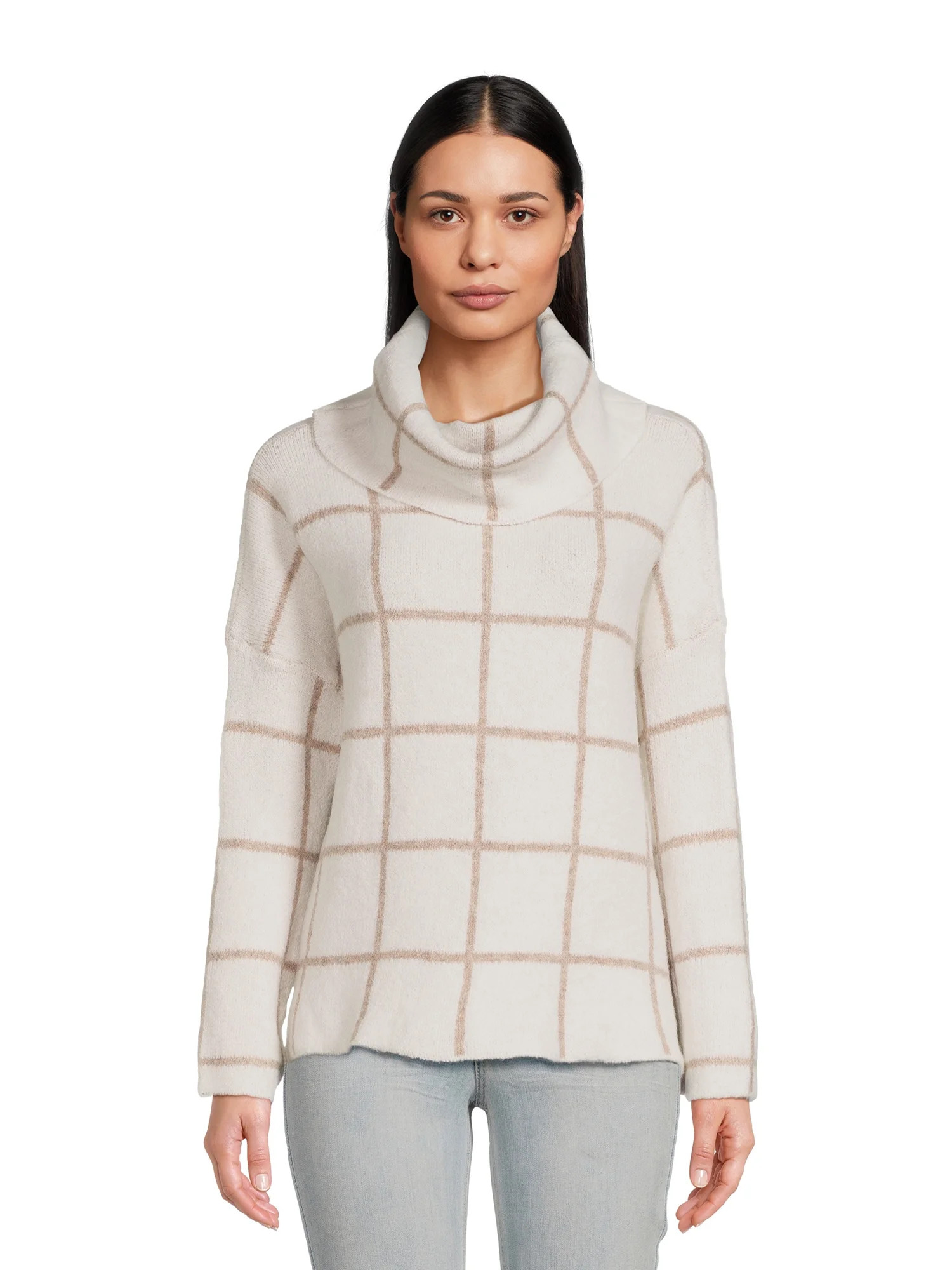Dreamers by Debut Womens Cowl Neck Pullover Long Sleeve Sweater | Walmart (US)