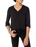 Amazon Essentials Women's 3/4 Sleeve Button Popover Shirt | Amazon (US)