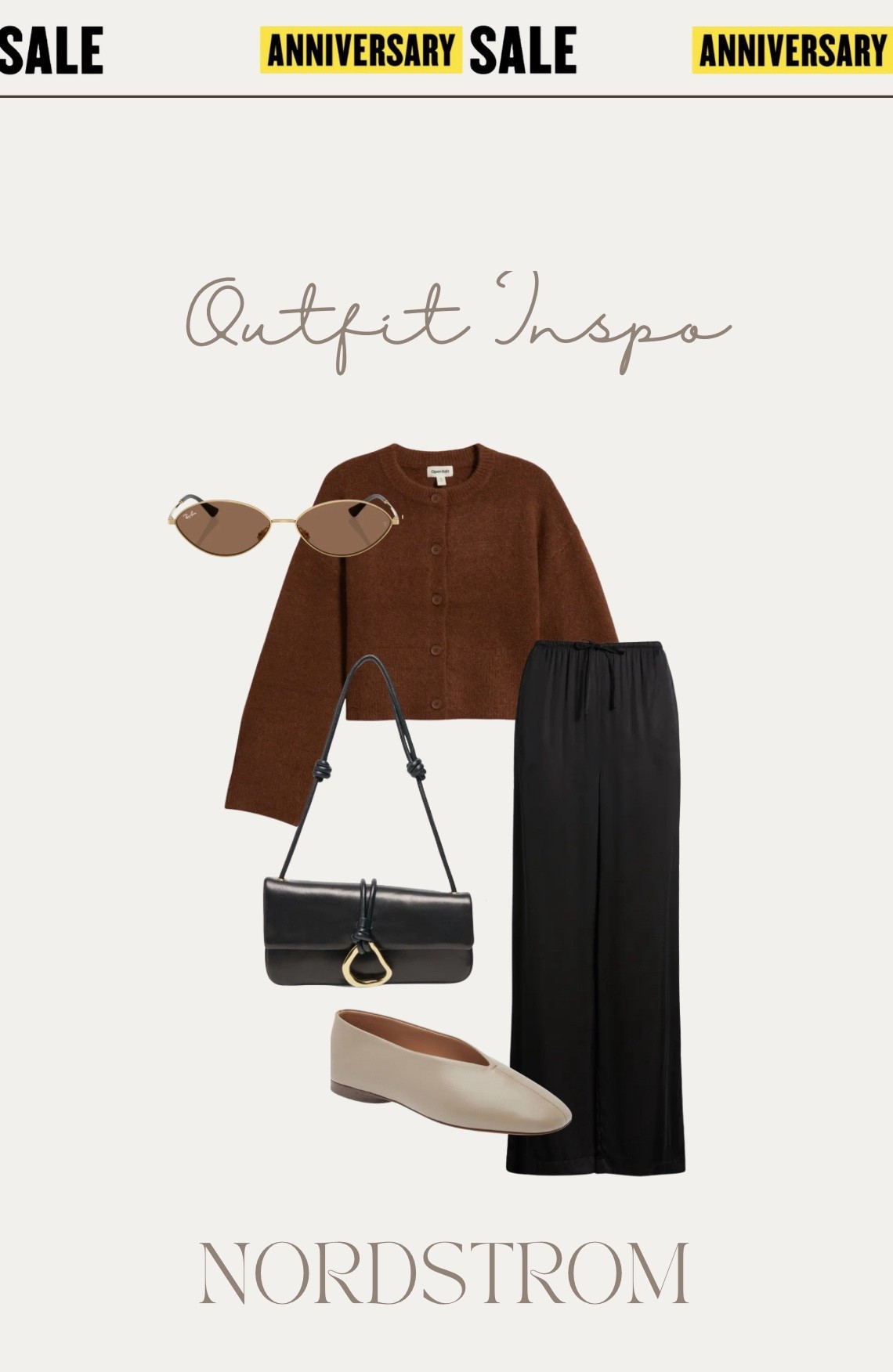 Nordstrom anniversary sale — fall outfit ideas!🍂

#falloutfits #styling #momfit #outfitlooks #getthelook #lookforless #styletip #falloutfitideas #momstyle #weekendstyle #dinnerstyle #nordstrom #nordstromsale #nsale #cardigans #browncardigan #satinpants #flats #neutralflats #minimalstyle #affordablestyle #outfitsunder100 

#LTKSaleAlert #LTKStyleTip #LTKSeasonal