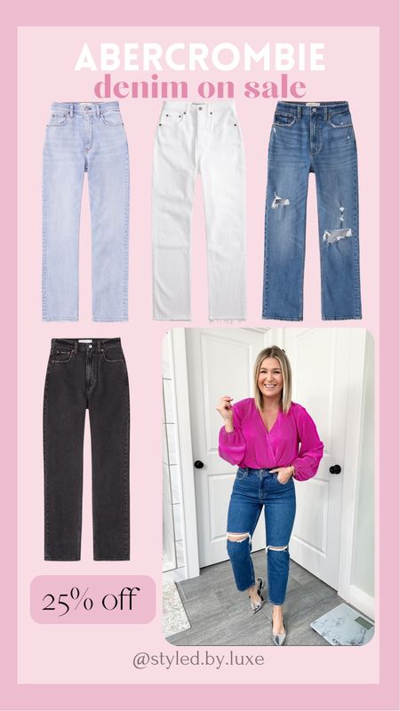 Abercrombie denim sale! Use code denimAF for additional discount 

Ultra High Rise Straight Leg Ankle Jeans
I sized up to a 28 and I’m wearing the short length. This fit is my ride or die. Absolutely love them. So flattering. Dress up or down. Love love love.

Jeans, denim, sale alert, high waisted jeans, white jeans, black jeans, straight leg jeans 

#LTKsalealert #LTKstyletip #LTKSeasonal