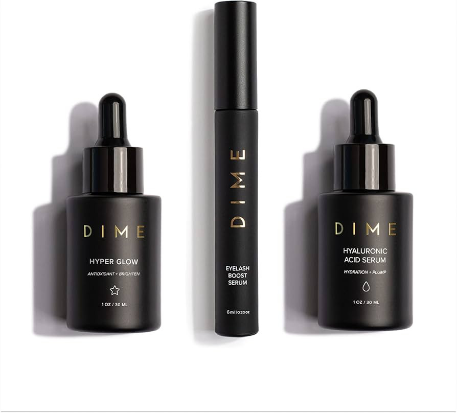 DIME Beauty Glow & Grow Bundle with Eyelash Boost Serum, Hyper Glow Serum and Hyaluronic Acid Ser... | Amazon (US)