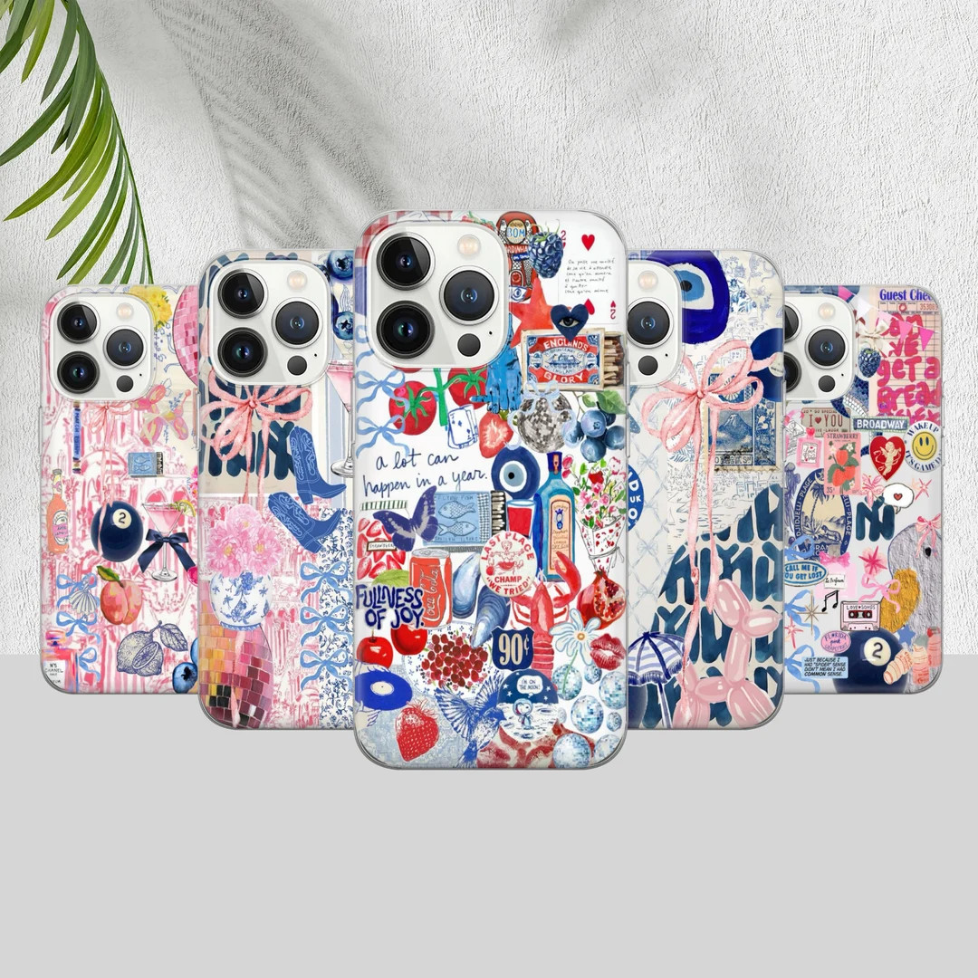 Coquette Collage Phone Case, Preppy and Cute Aesthetic, iPhone 16 15 14 13 12 11 Pro Max 8 Plus X... | Etsy (US)