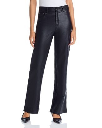 AQUA Faux Leather Flared Pants - Exclusive | Bloomingdale's Women | Bloomingdale's (AU)