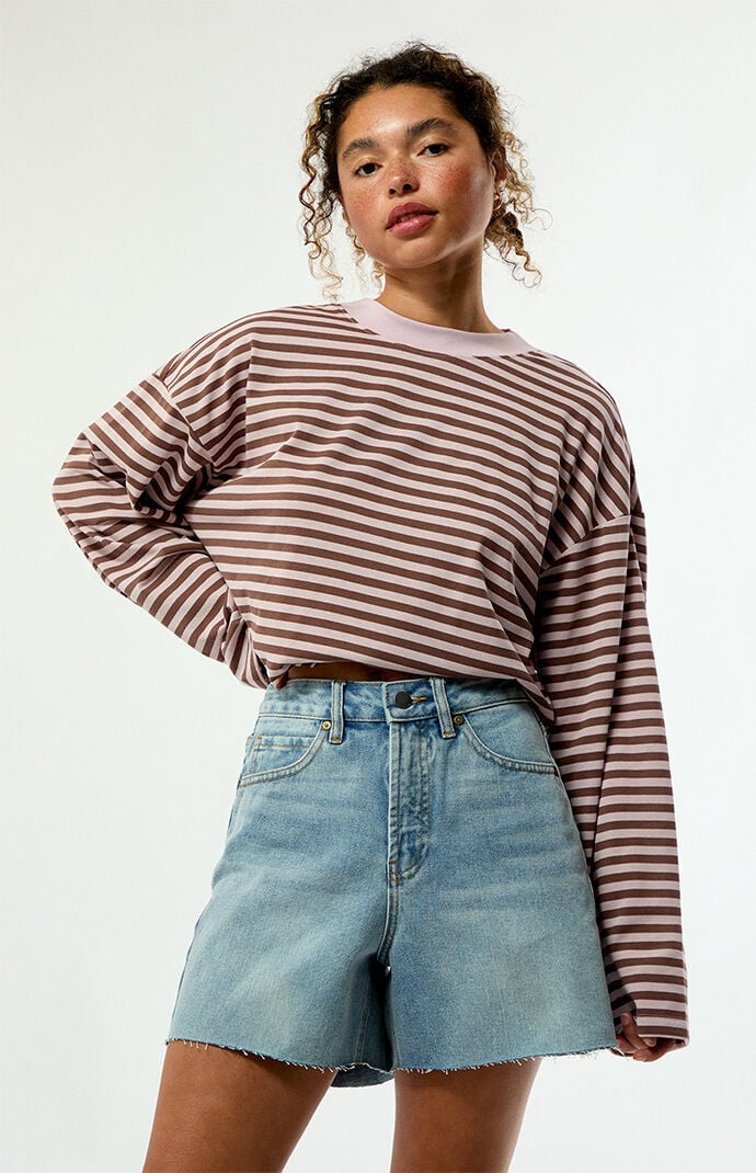 Billabong Women's Riley High Waisted Cutoff Jean Shorts in Denim - Size 25 | PacSun