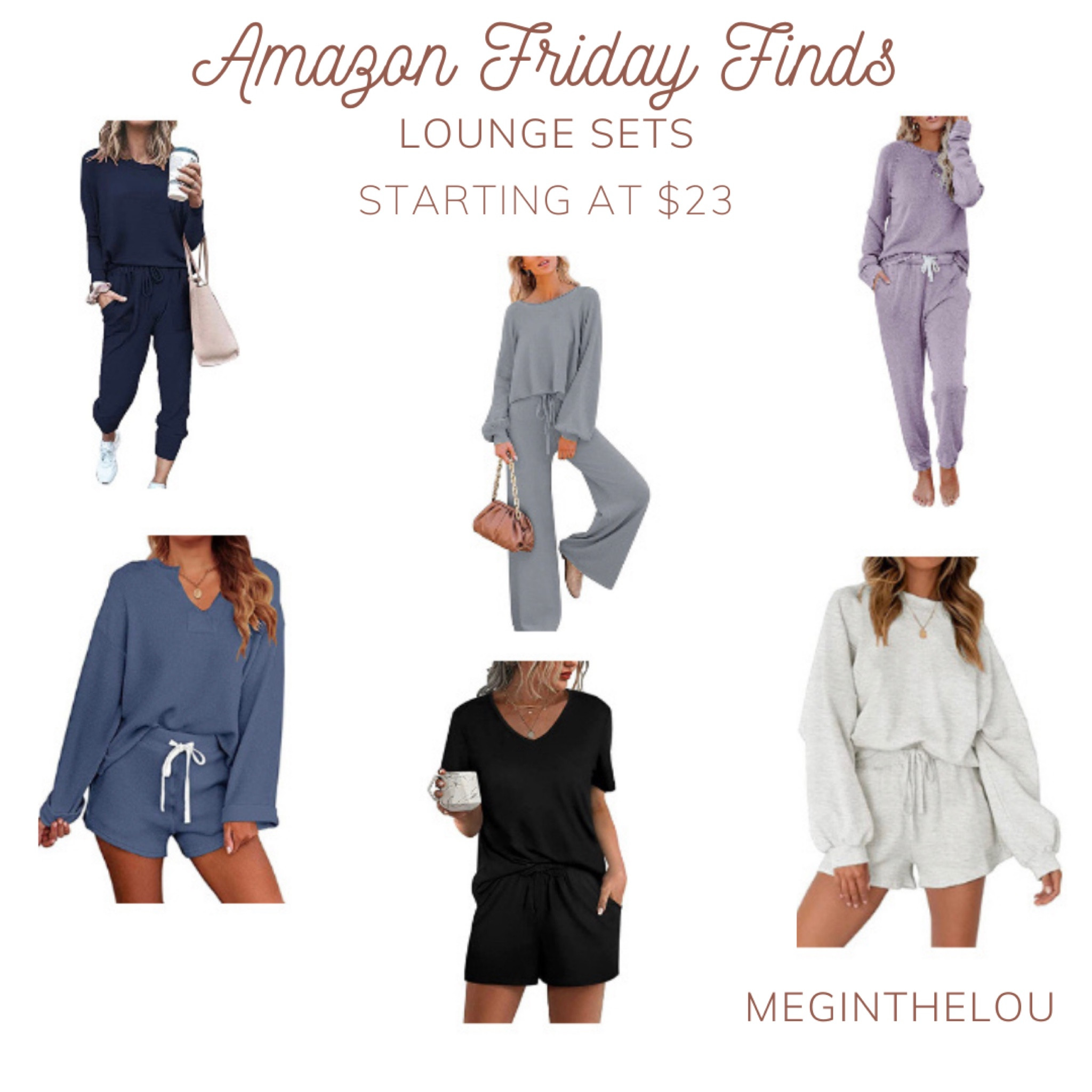 Loungewear sets - lots of colors and sizes of each style available 

#amazon #amazonprime #amazonfashion #amazonfinds #loungewear #loungesets #LTKunder25 #budgetfinds #budgetfriendly #comfy #comfystyle #pjsets #pjs #pajamasets 

#LTKstyletip #LTKsalealert #LTKunder50