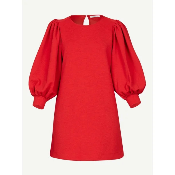 Free Assembly Women's Puff Sleeve Dress | Walmart (US)
