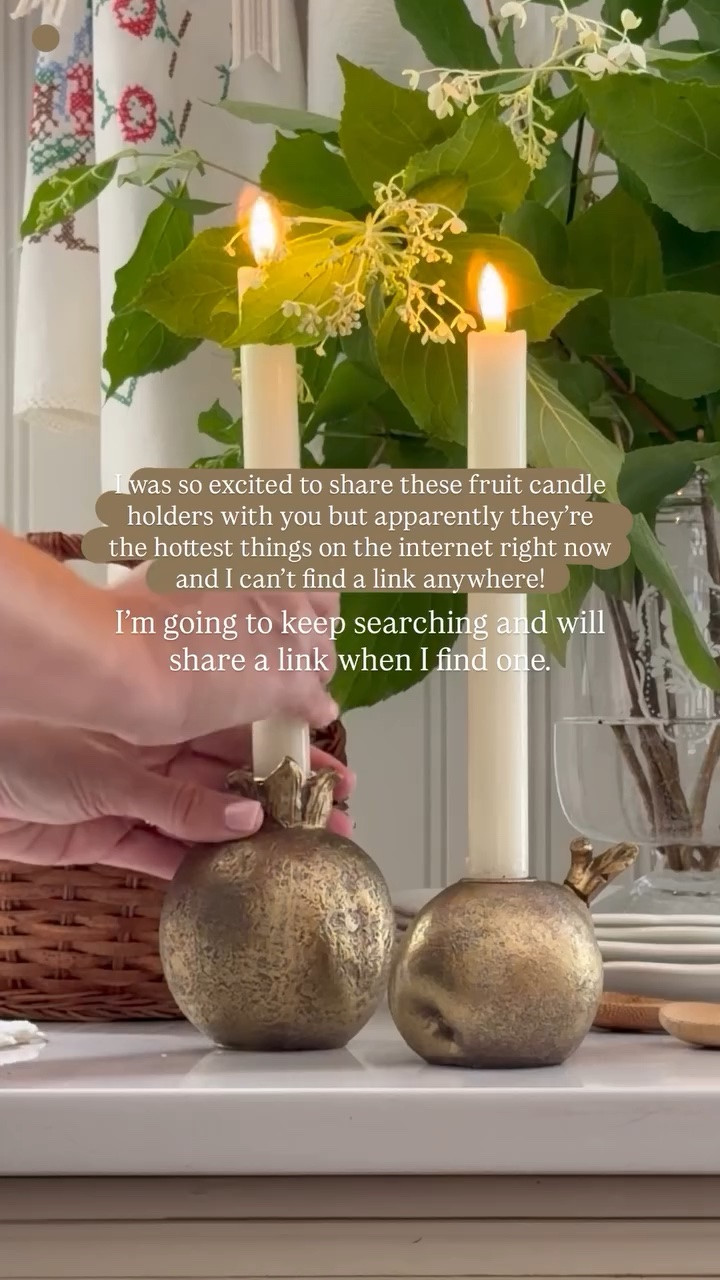I’m going to keep searching and will share a link when I find one. I was so excited to share these fruit candle holders with you but apparently they’re the hottest things on the internet right now and I can’t find a link anywhere!