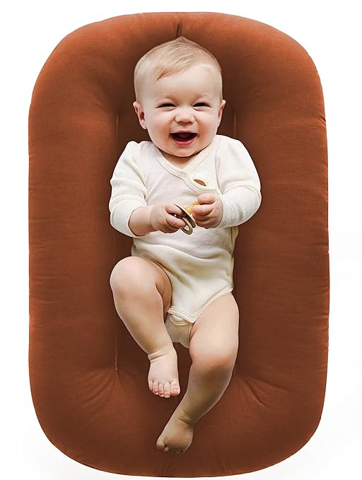 Snuggle Me Organic Bare | Baby Lounger & Infant Floor Seat | Newborn Essentials | Organic Cotton,... | Amazon (US)