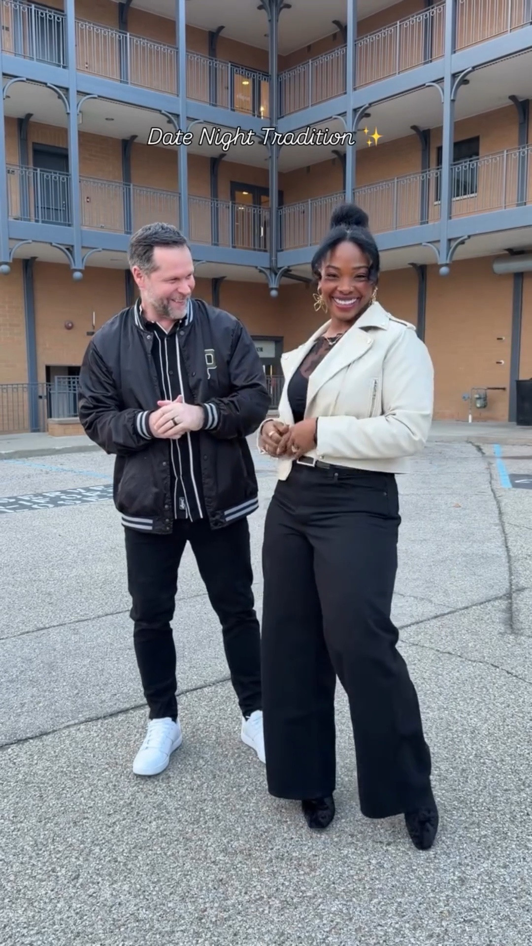 Date Night Shenanigans! ✨ I always look forward to filming these in random parking lots. 😁 

#datenight #couple #outfitinspo #husbandandwife #fitcheck

#LTKootd #LTKSpringSale #LTKOver40