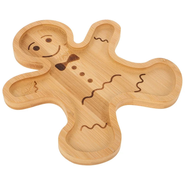 Gingerbread Man Tray Christmas Appetizer Platter Charcuterie Platters Fruit Light Brown | Walmart (US)