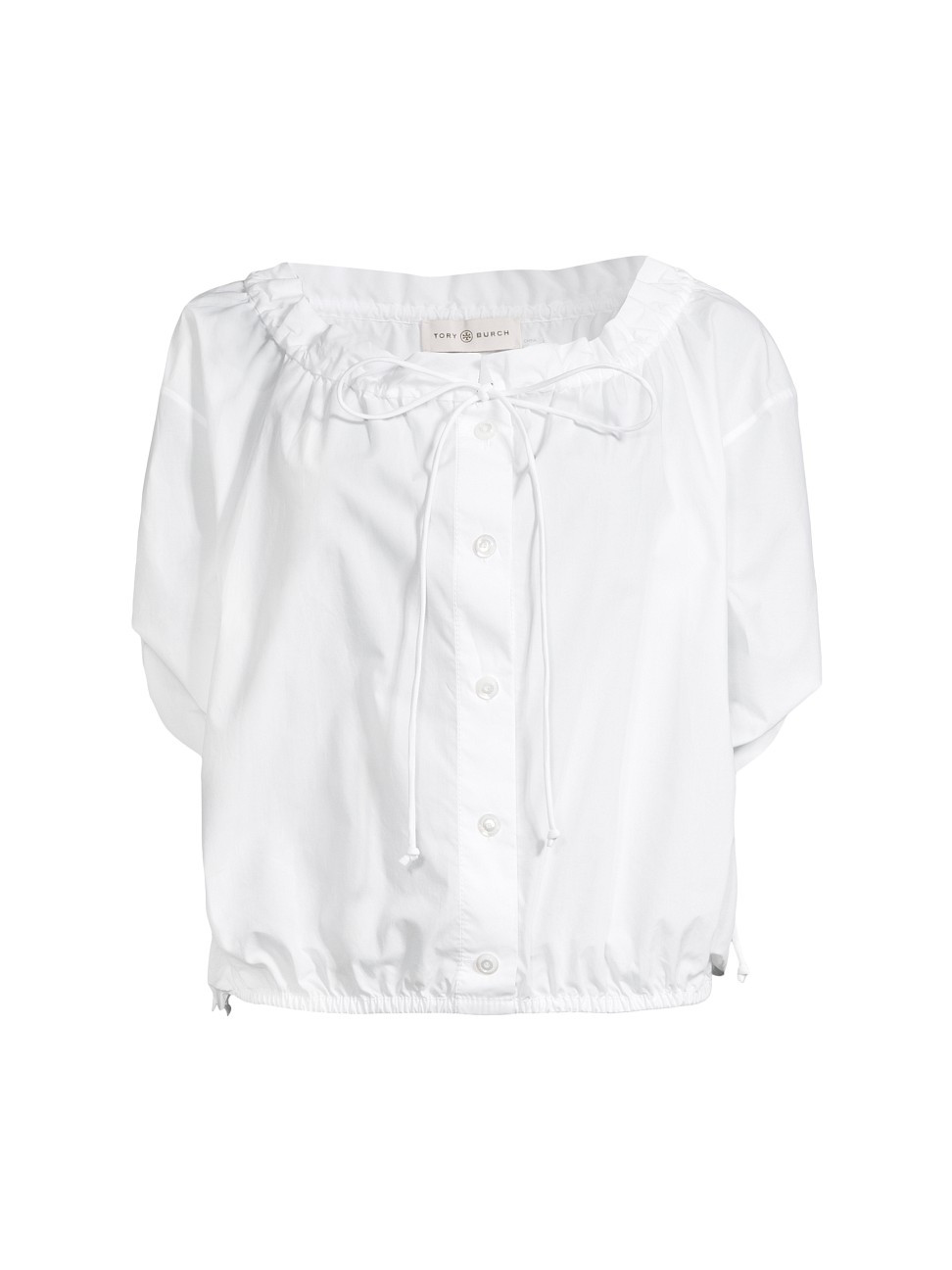 Poplin Tie-Neck Top | Saks Fifth Avenue