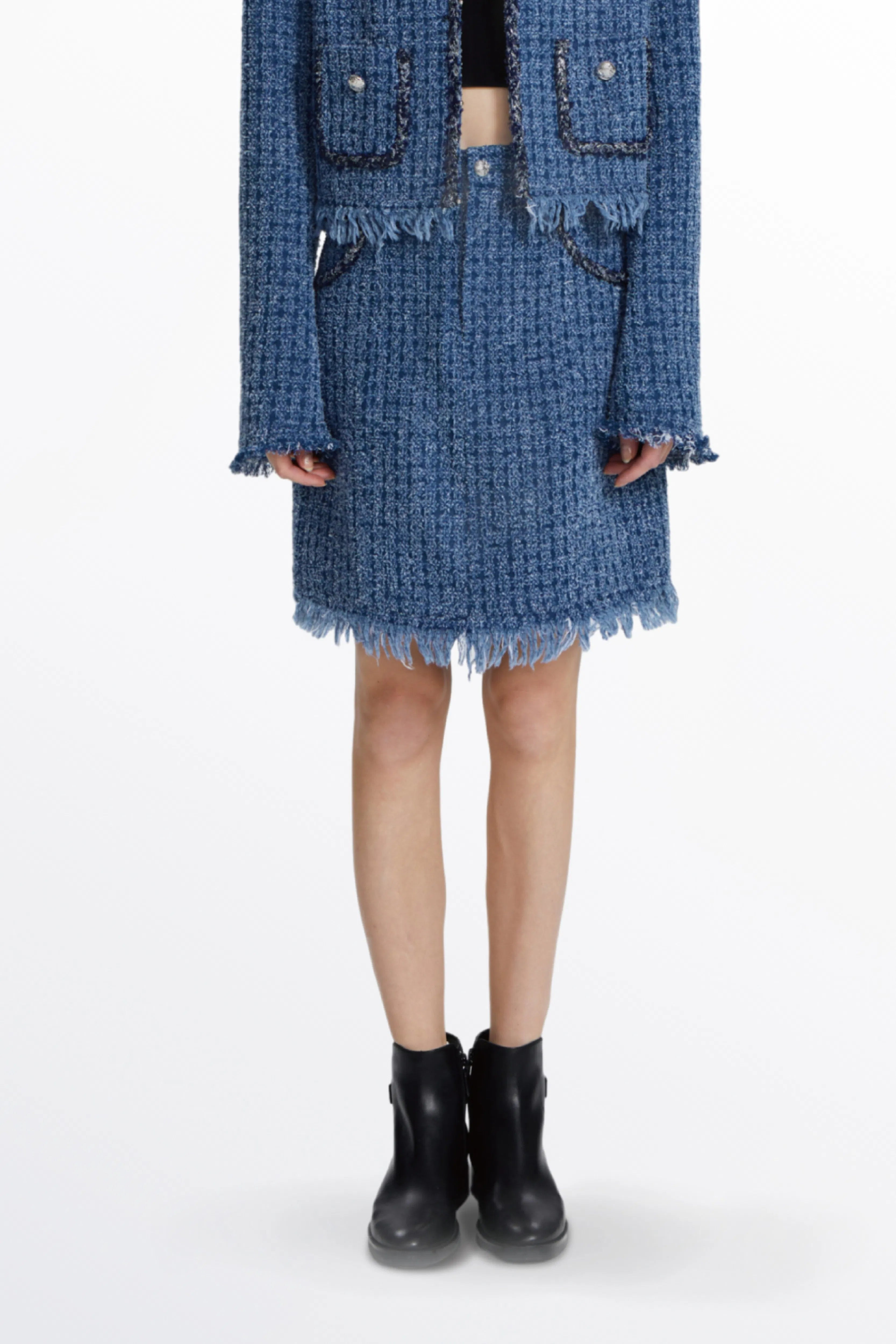 Denise A-Line Skirt in Cotton Denim | Fabrique