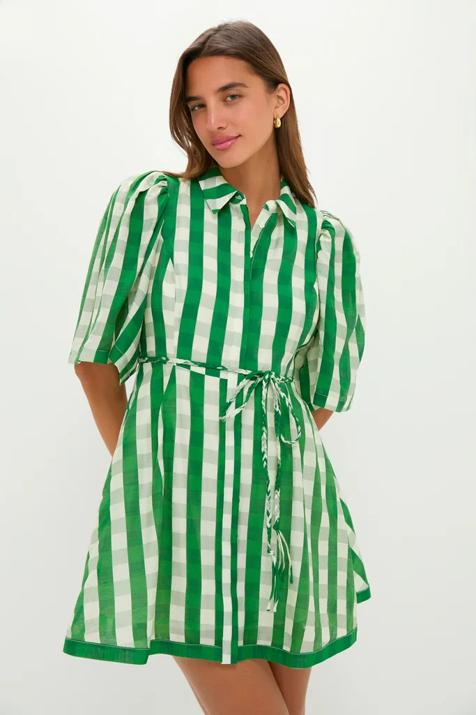 Green Gingham Cindy Mini Dress | Tuckernuck (US)