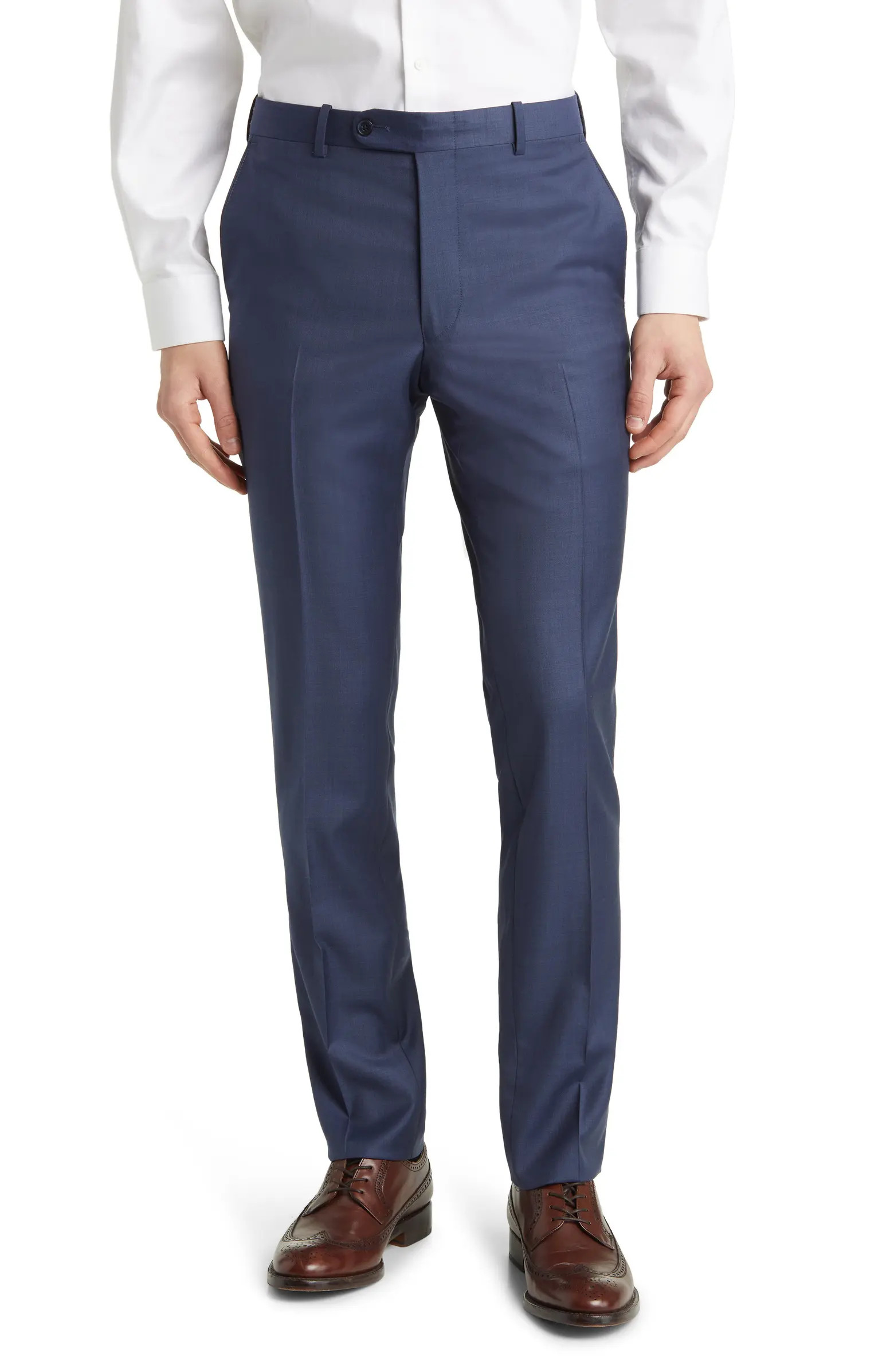Peter Millar Harker Flat Front Wool Dress Pants | Nordstrom | Nordstrom