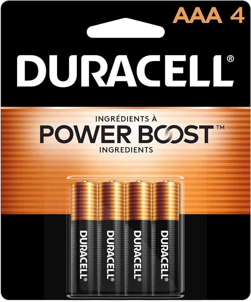 Duracell Coppertop AAA Batteries with Power Boost Ingredients, 4 Count Pack Triple A Battery with... | Amazon (US)