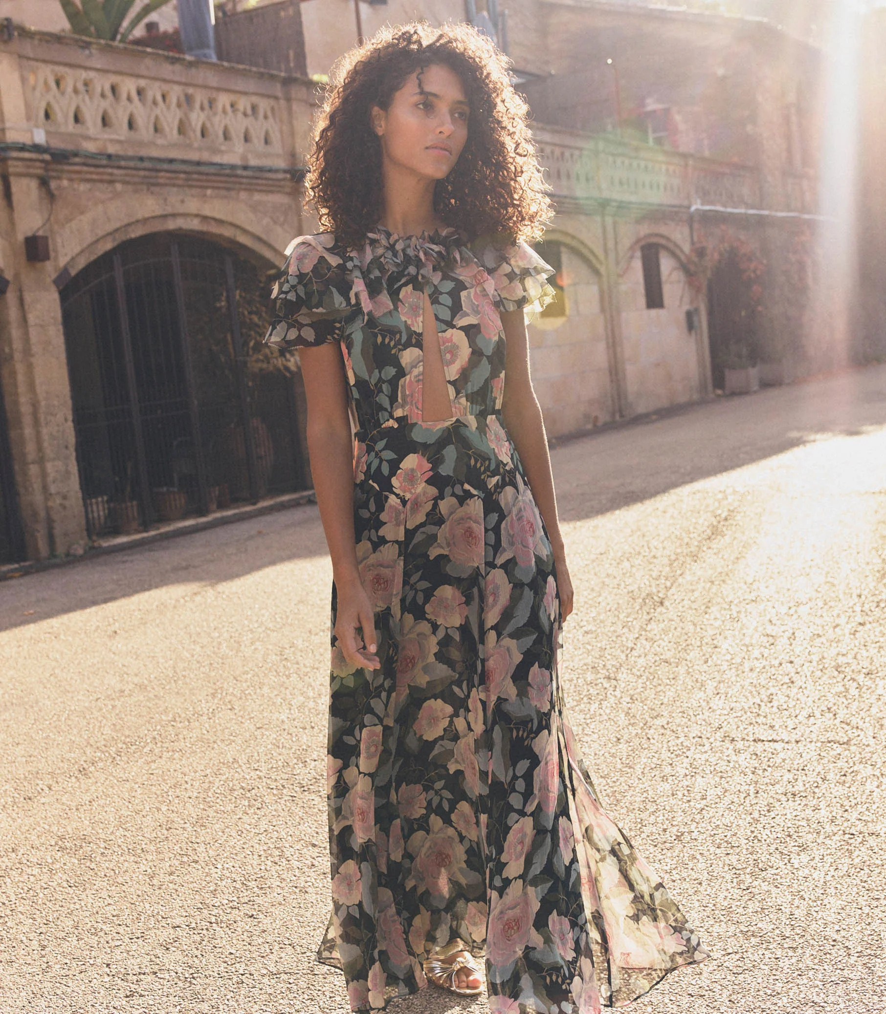 Amira Dress - Rose Garden Floral | DÔEN | DOEN