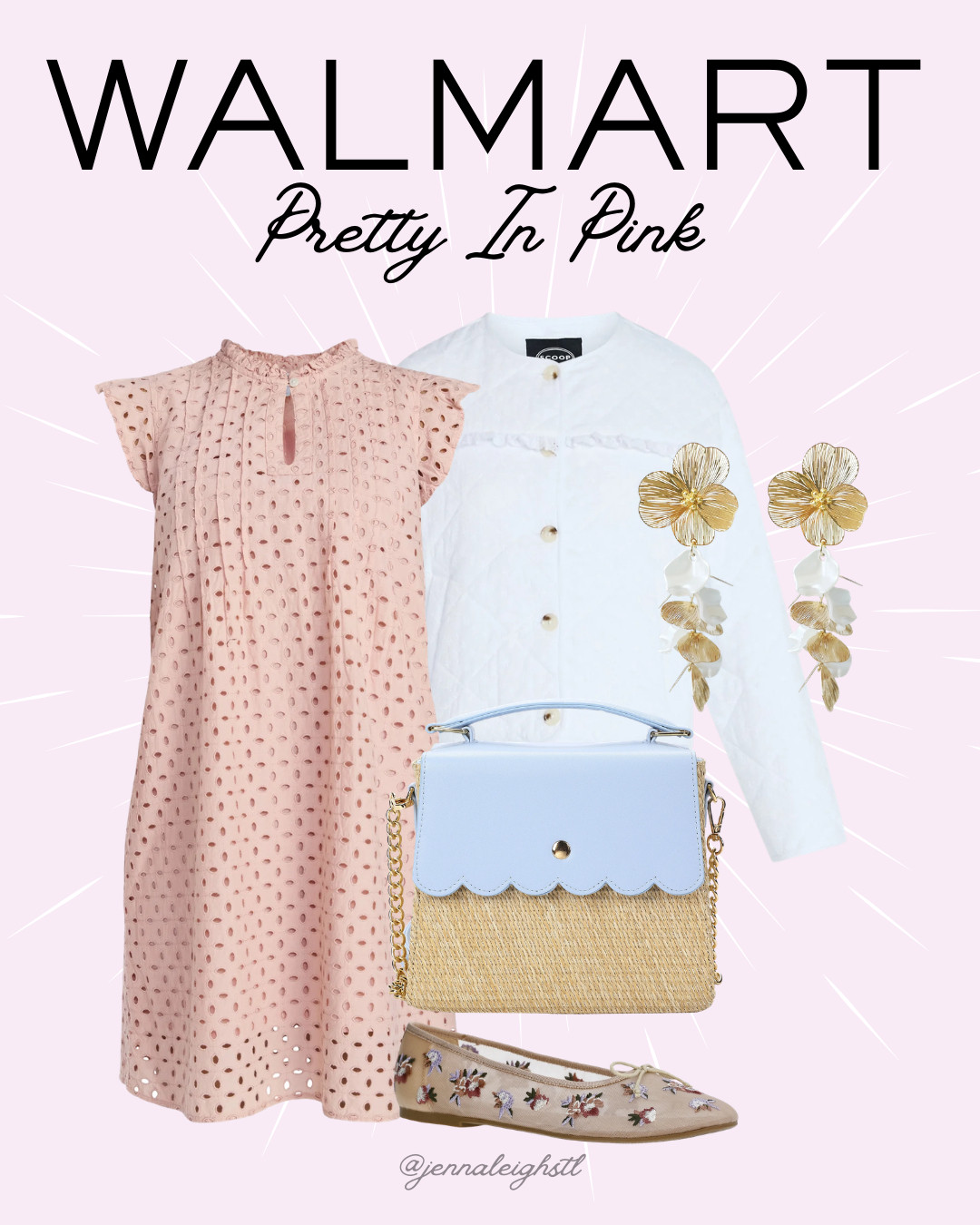 Pretty in Pink 💗 loving the mix of romantic eyelet, structured white layers, playful florals, and that unexpected blue pop. 

 #LTKootd #LTKSeasonal #LTKMidsize