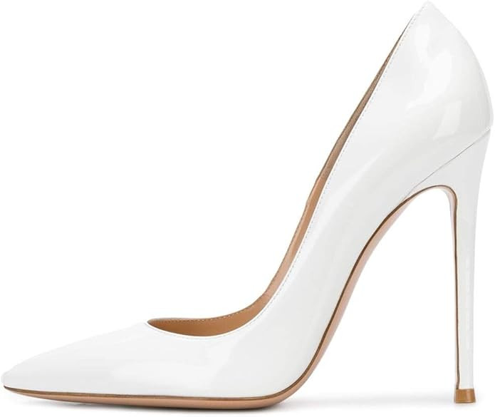 Sammitop Women's Pointed Toe Pumps 10cm Classic Stiletto Heel Suede Shoes | Amazon (US)