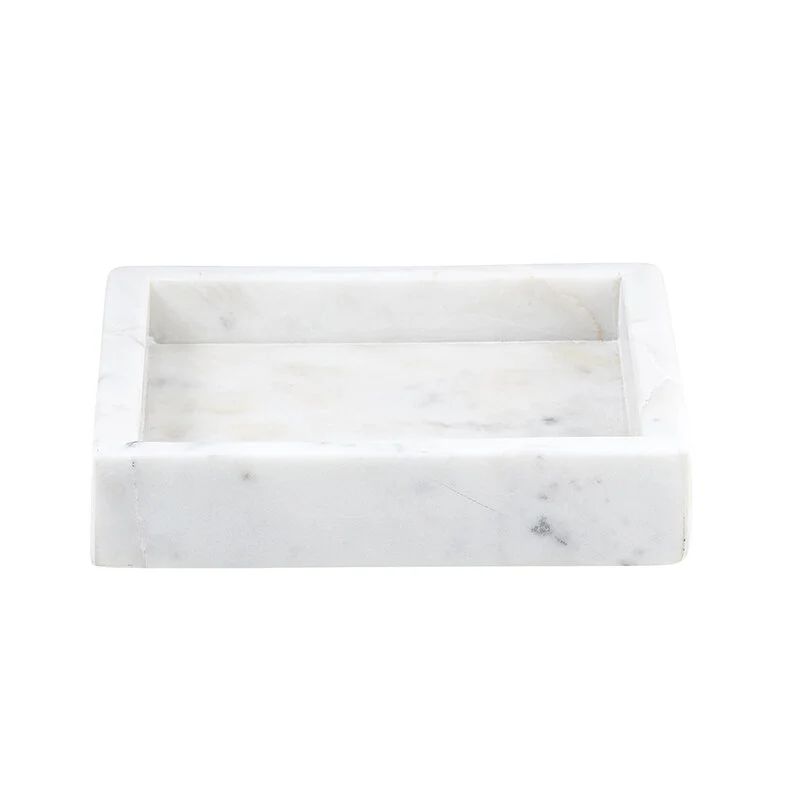 White Marble Square Tray | APIARY by The Busy Bee