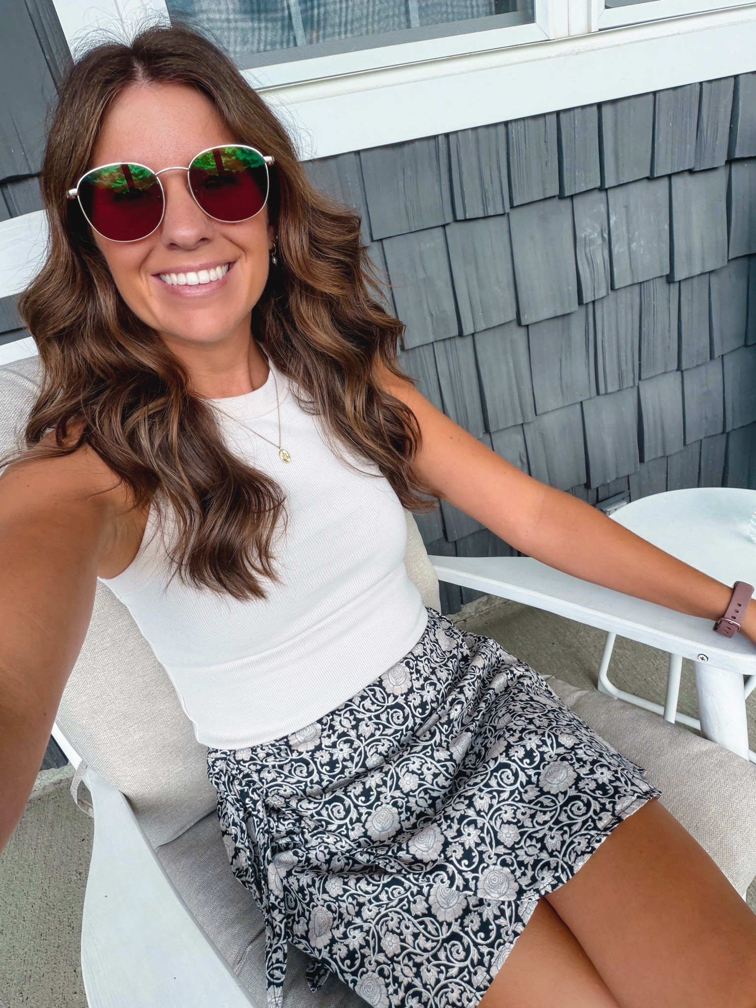 small in my bra, small in my tank, xs in my skirt (100% cotton and on sale for $20!). My cardigan is older/sold out so I linked a similar one (it’s also 100% cotton!). My croc sandals are size 6.

#LTKPetite #LTKSeasonal #LTKootd