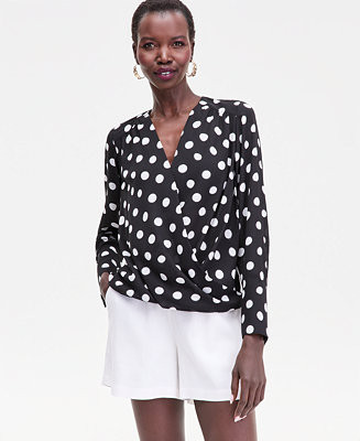 Women's Printed Surplice High-Low Blouse, Macy's Exclusive | Macy's