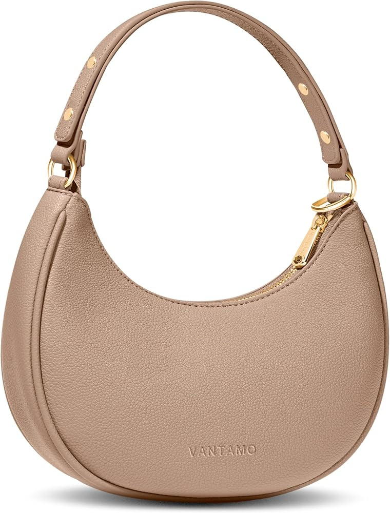 Vantamo Crescent Bags For Women with RFID Protection, Half Moon Clutch Purses for Women with Anti... | Amazon (US)