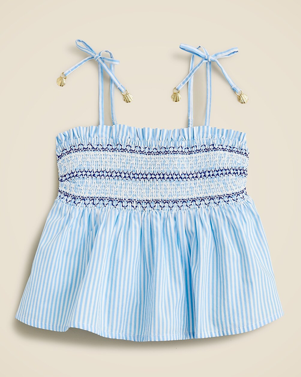 Girls' Paloma smocked tank top in cotton poplin | J. Crew US