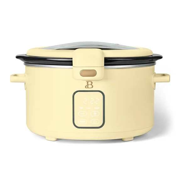 Beautiful 4 Qt Digital Slow Cooker with Hinged Locking Lid, Buttercream by Drew Barrymore | Walmart (US)