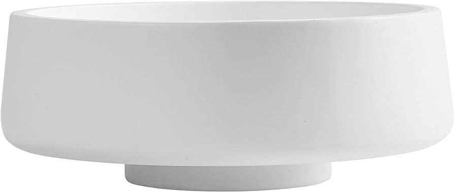 IVE Design XL White Fruit Bowl for Kitchen Counter, 14.2-inch Diameter Large Wooden Fruit Bowl, N... | Amazon (US)