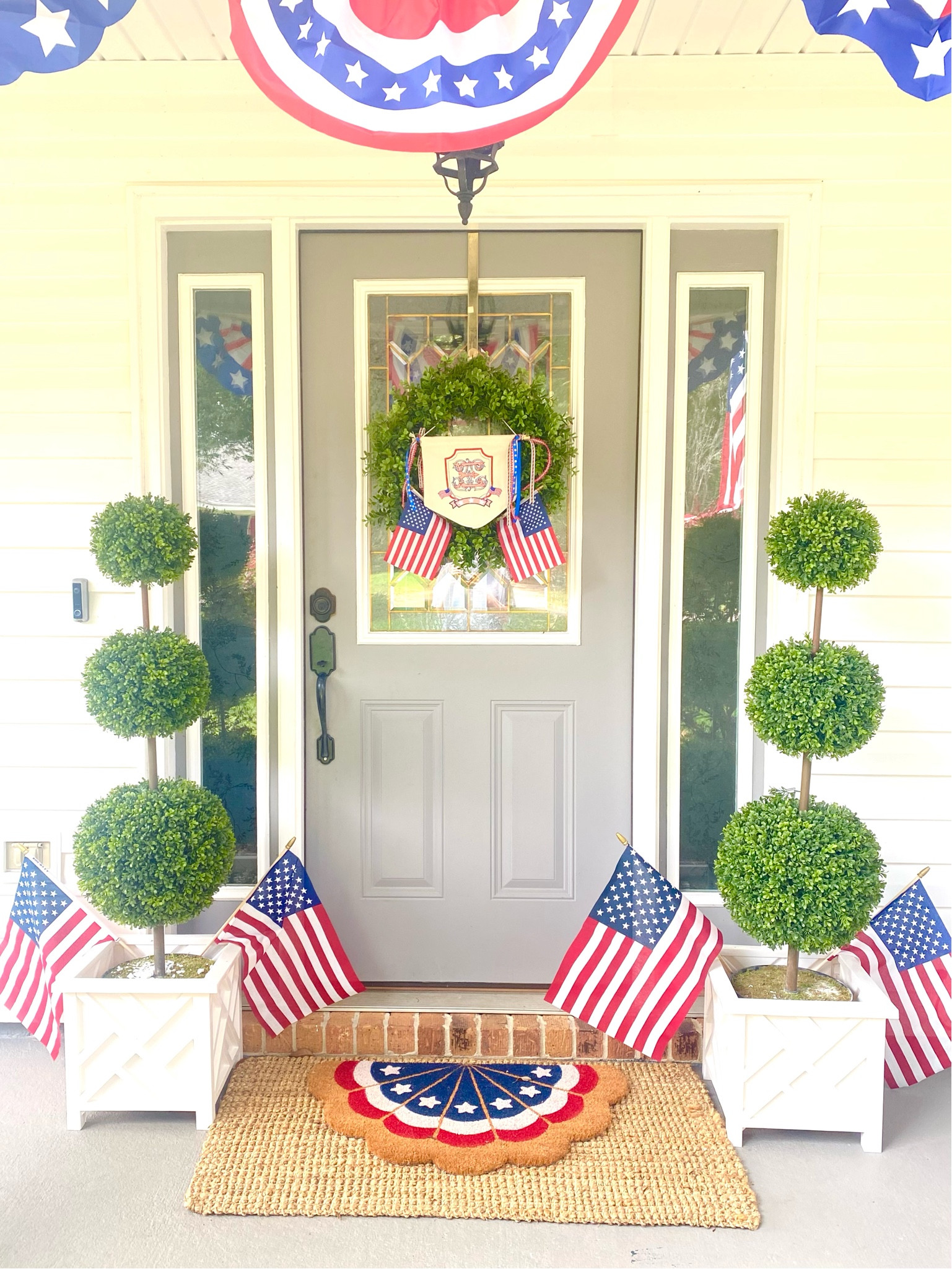 Front porch decor patriotic Fourth of July Memorial Day

#LTKunder50 #LTKunder100 #LTKSeasonal