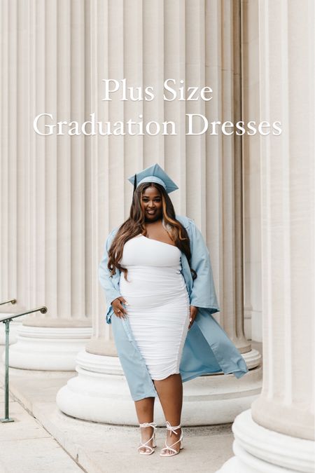 Need plus size grad dress inspo? Look no further.

The dress I'm wearing in my photo is from Fashion Nova, but l've curated a wonderful collection for you to choose from below
