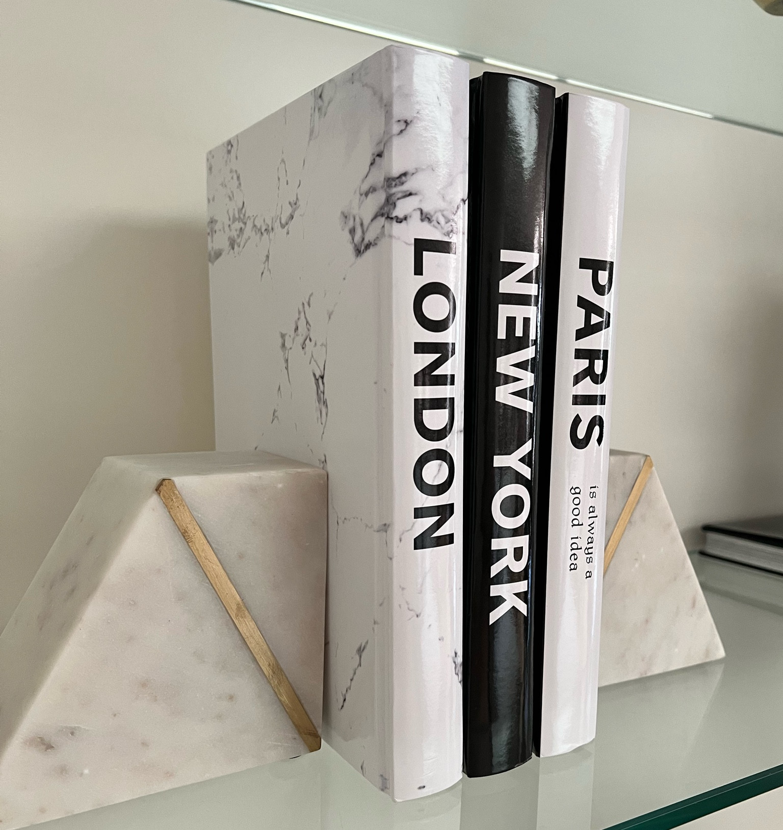 The prettiest (and heavy) book ends with gold detailing. ✨



#LTKhome #LTKFind