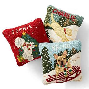 Hand Hooked Pet Pillows | Mark and Graham
