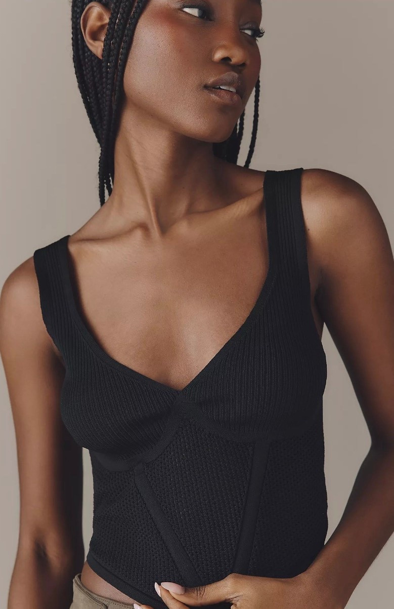 Anthropology black tank so versatile. And cute fo a date night.

#LTKgrwm #LTKootd #LTKSaleAlert
